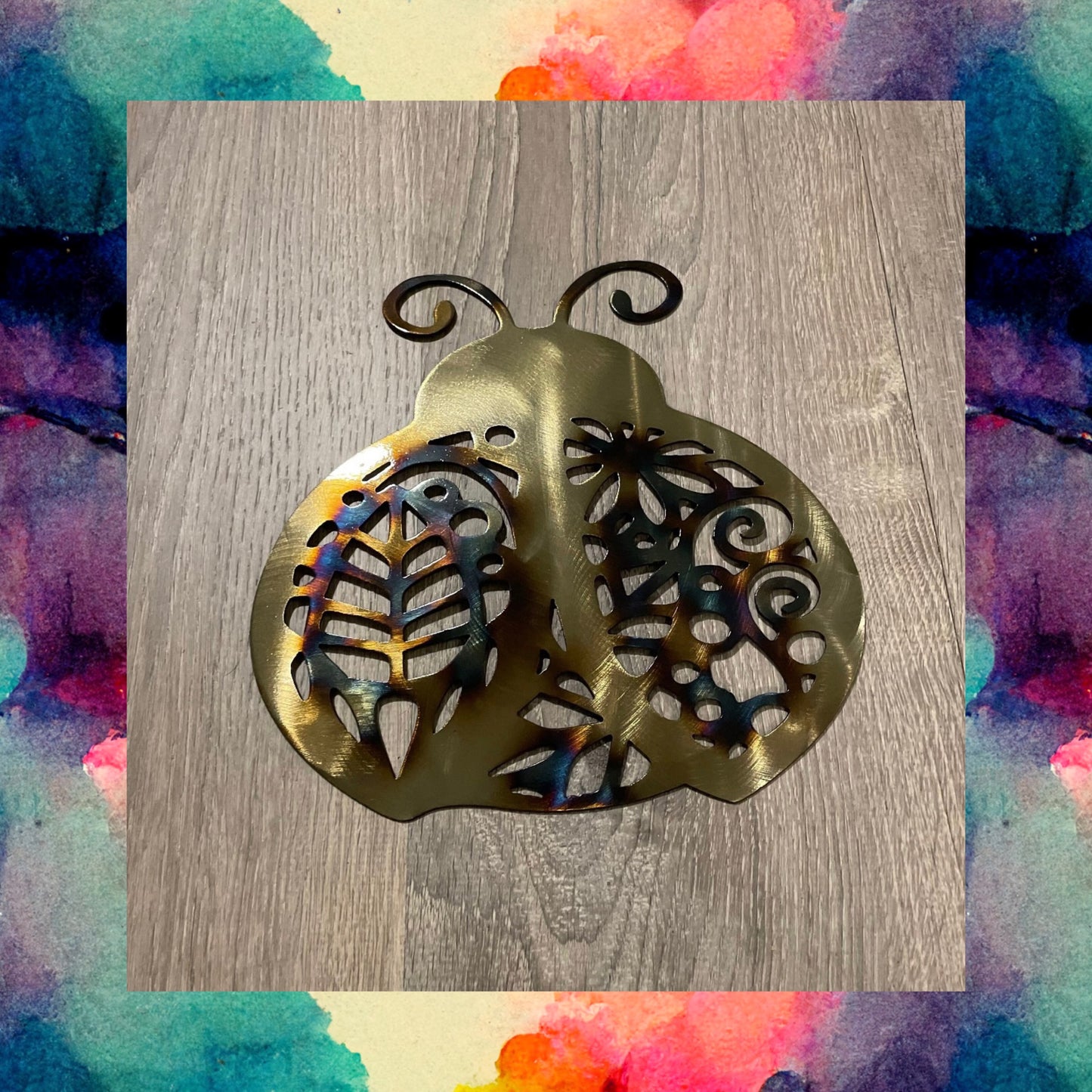 Metal Art Lady beetle, Metal Decor, Bug