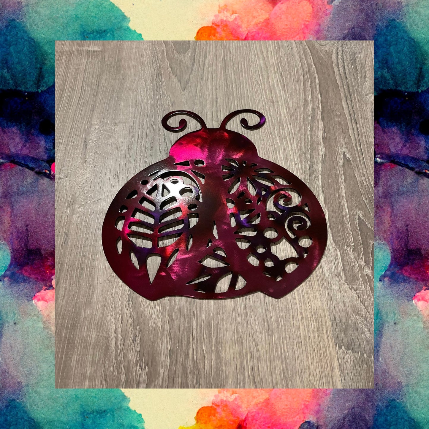 Metal Art Lady beetle, Metal Decor, Bug