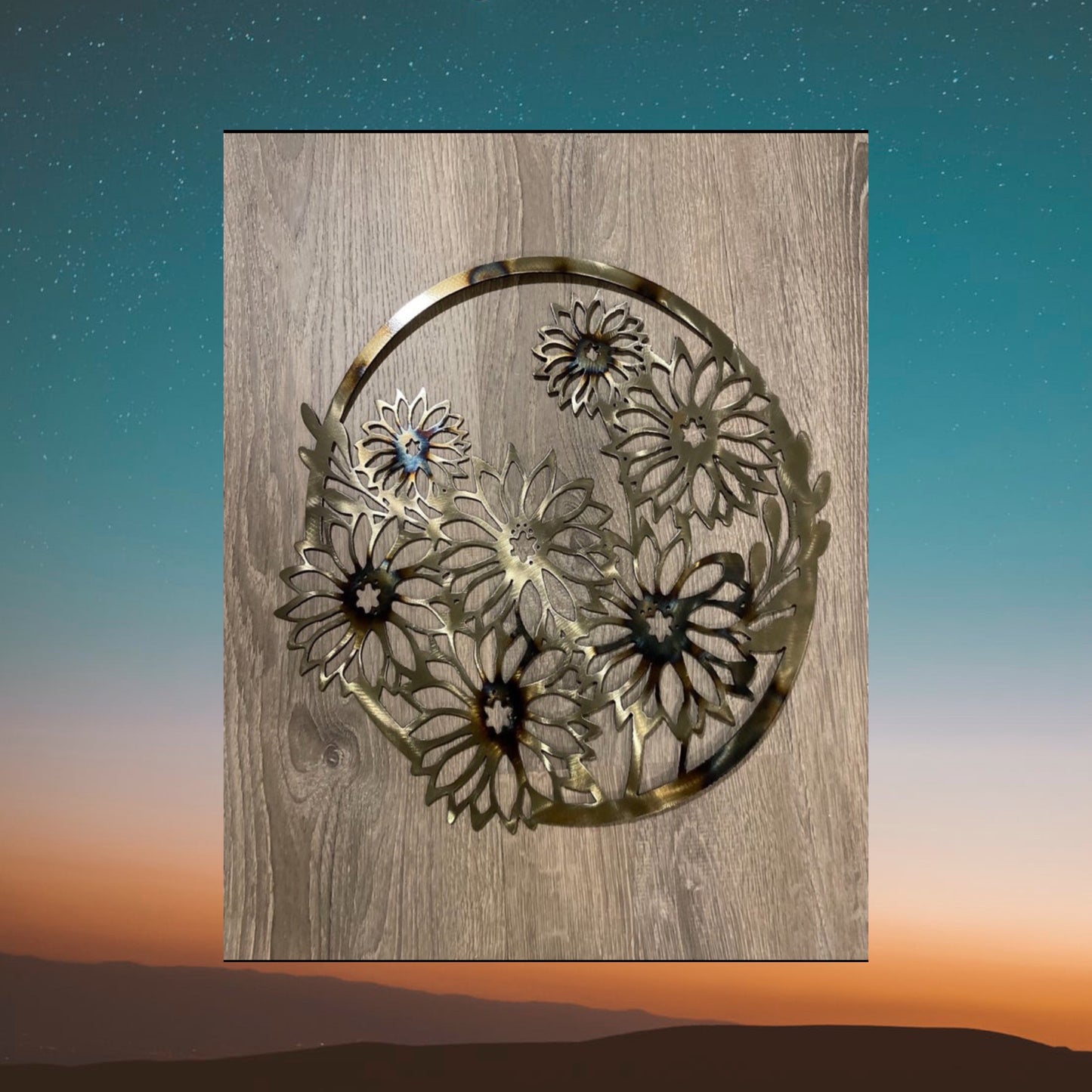 Daisy Flowers Metal Art, Metal Decor, Metal Wall Art