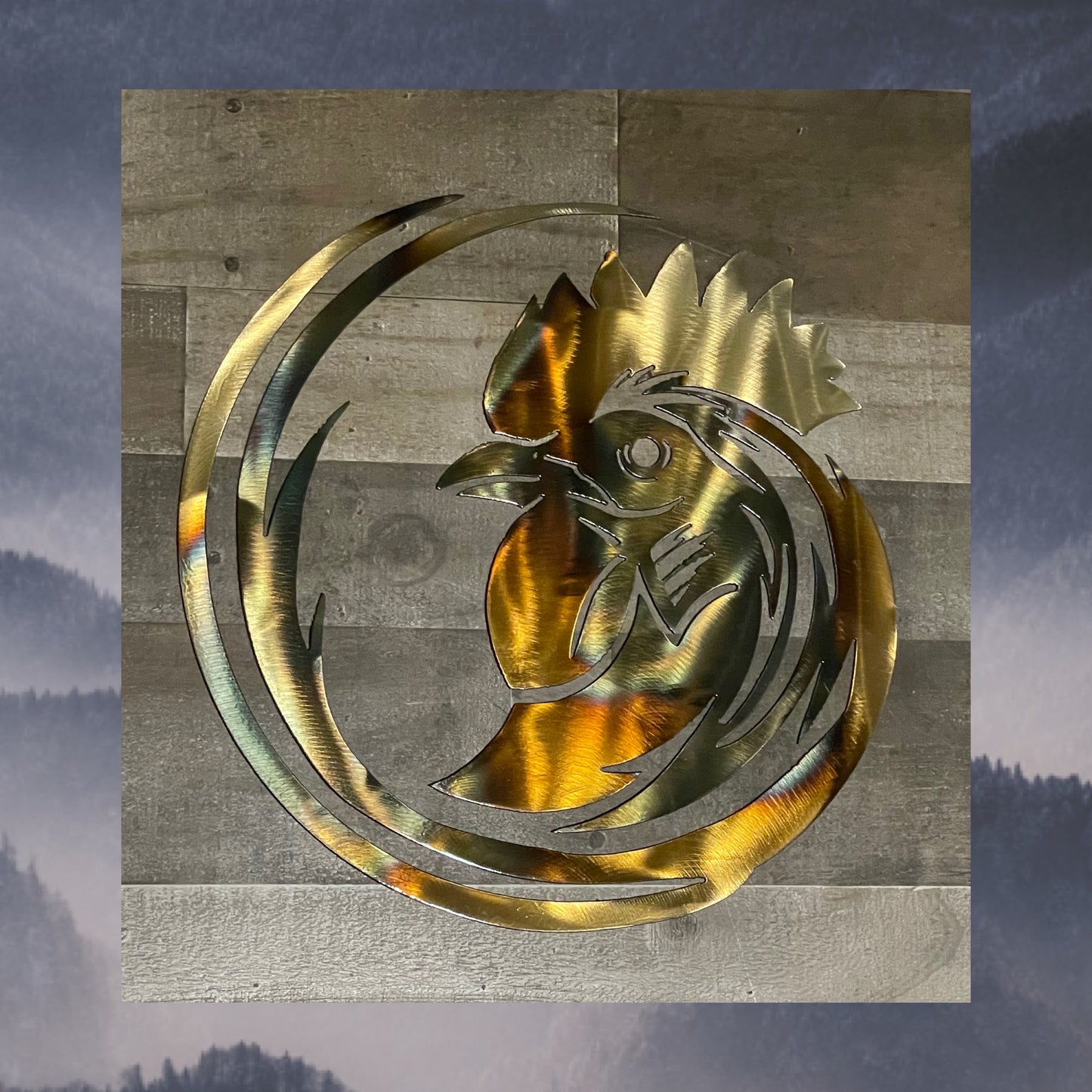 Metal Rooster Head, Metal Wall Art, Rooster, Metal Decor, Wildernesses, Wildlife